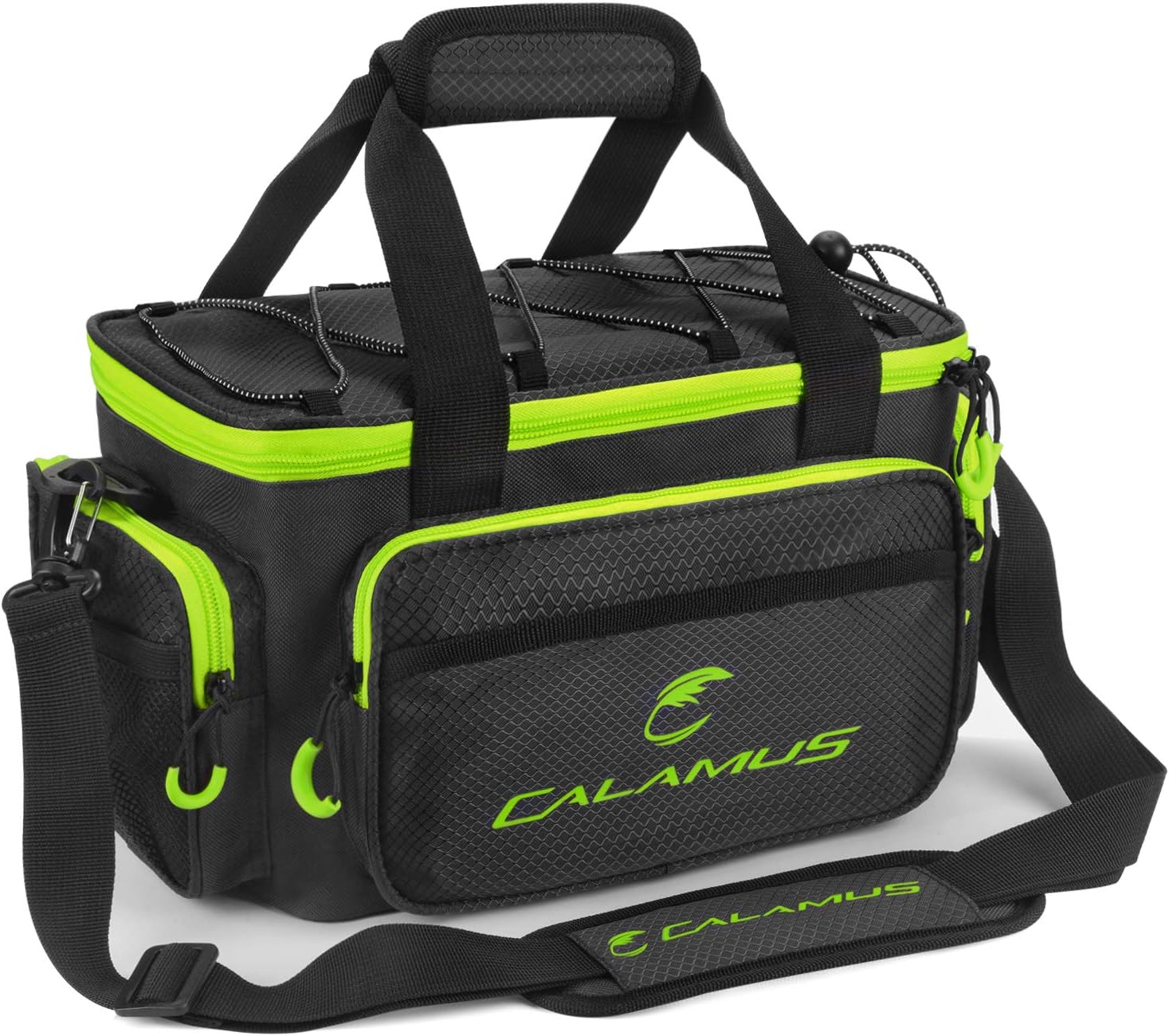 An insulated tackle bag with multiple compartments and cooler storage, a practical and thoughtful fishing gift for dad.